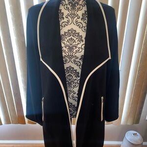 Women's Premise Black Open-Front Swing Blazer Jacket Plus Sz 2X NWOT